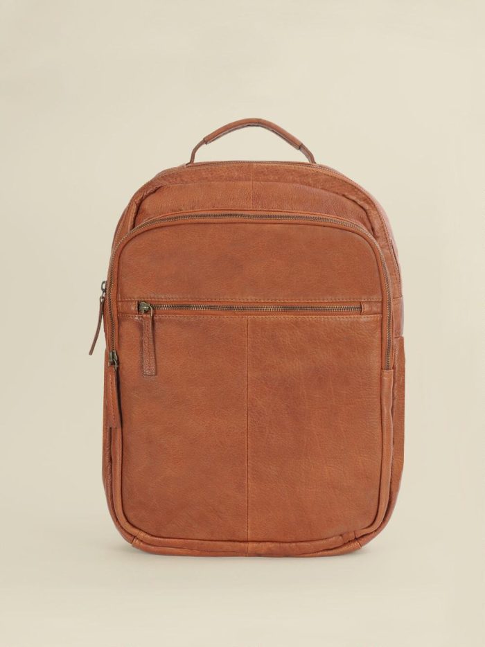Patrick vintage brown leather backpack bag for men - Image 2