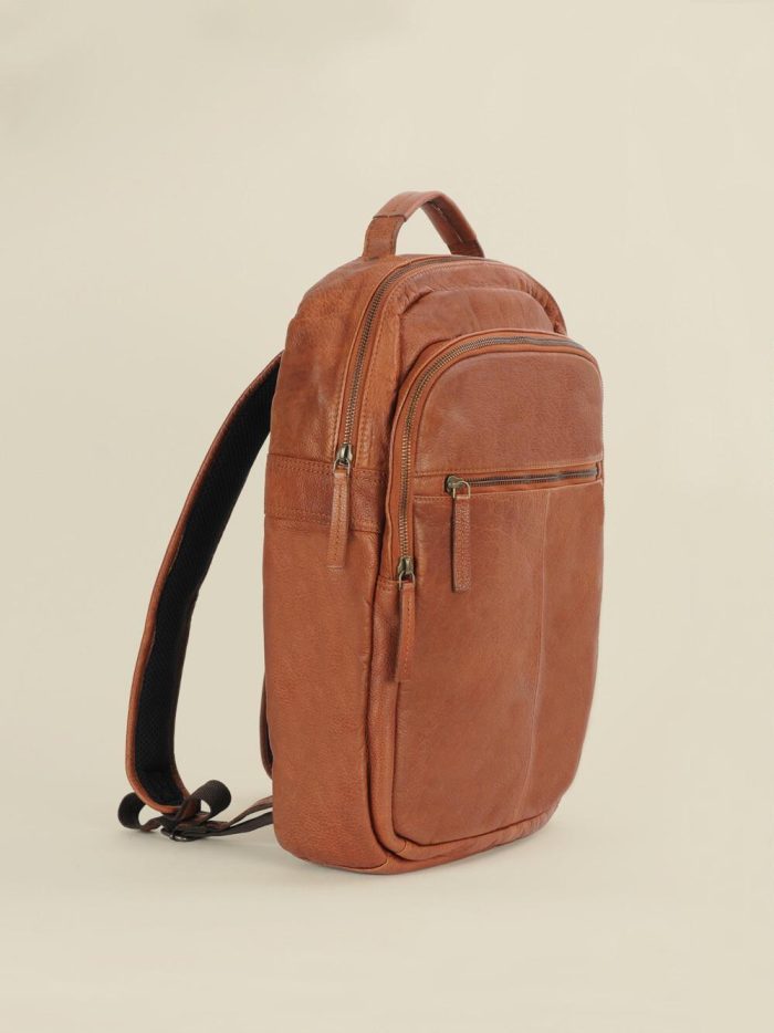Patrick vintage brown leather backpack bag for men