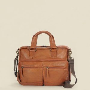 Seattle vintage brown leather briefcase bag for men