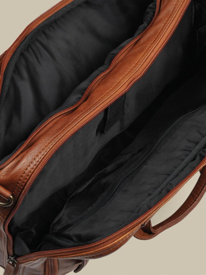 Seattle Vintage brown Leather Briefcase bag for men - Image 2