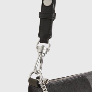 Eve black leather crossbody bag for women